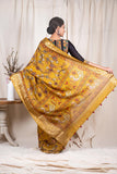 Mustard Moonga Silk Saree - Silk Mark Certified