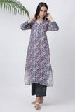 Grey Floral Kurta Palazzo