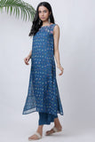 Sleeveless Blue Kurta With Palazzo