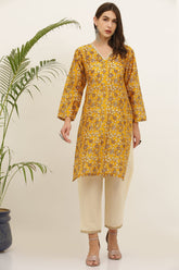 Nilofar Floral Chanderi Kurta With Palazzo