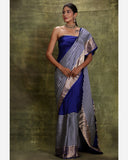Handwoven Mashru Striped Silk Saree