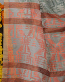 White Kora Woven Saree