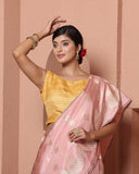 Old Rose Colour Handloom Katan Silk Saree
