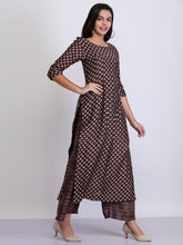 Deep Plum Pleated Combo - Set Of 2