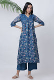 Blue Stylish Kurta Palazzo