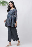 Charcoal Grey Angrakha Top