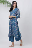 Blue Floral Kurta Palazzo