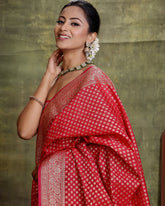 Red Silk Cotton Saree