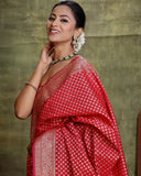 Red Silk Cotton Saree