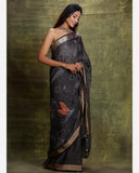 Hand Woven Tissue Silk Linen Saree