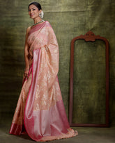 Peach Silk Cotton Saree