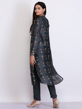 Bluish Grey Sheen Kurta