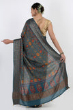 Torquish Blue Moonga Silk Saree - Silk Mark Certified