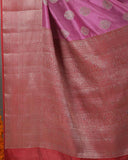 Pink Katan Silk Saree - Silk Mark Certified