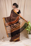 Black Matka Silk Saree - Silk Mark Certified