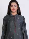 Off Bluish Grey Kurta
