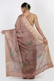Pastel Pink Moonga Silk Saree - Silk Mark Certified