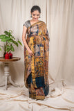 Deep Grey Matka Silk Saree - Silk Mark Certified