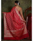 Red Silk Cotton Saree