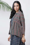 Striped Pleated Jacket