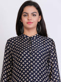 Navy Blue Mushroom Kurta