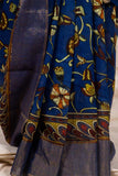 Royal Blue Matka Silk Saree - Silk Mark Certified