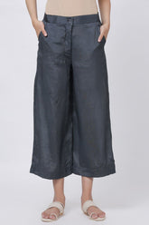 Grey Ankle Length Pants