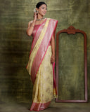 Light Lemon Silk Cotton Saree