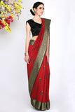 Red Splendour Moonga Silk Saree - Silk Mark Certified
