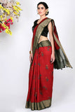 Red Splendour Moonga Silk Saree - Silk Mark Certified