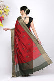 Red Splendour Moonga Silk Saree - Silk Mark Certified