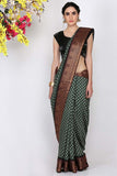 Pine Green Moonga Silk Saree - Silk Mark Certified