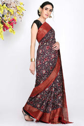 Old Mauve Moonga Silk Saree - Silk Mark Certified