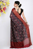 Old Mauve Moonga Silk Saree - Silk Mark Certified