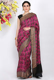 Magenta Pink Moonga Silk Saree - Silk Mark Certified