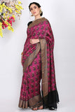 Magenta Pink Moonga Silk Saree - Silk Mark Certified