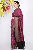 Magenta Pink Moonga Silk Saree - Silk Mark Certified