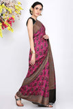 Magenta Pink Moonga Silk Saree - Silk Mark Certified