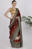 Maroon Katan Silk Saree - Silk Mark Certified