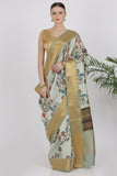 Light Mint Katan Silk Saree - Silk Mark Certified