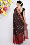 Coffee Brown Moonga Silk Saree - Silk Mark Certified