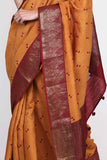 Mustard Ecstasy Moonga Silk Saree - Silk Mark Certified
