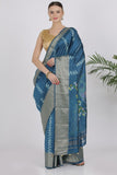 Aqua Blue Katan Silk Saree - Silk Mark Certified