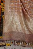 Powder Pink Kora Banarasi Handloom Saree- Silk Mark Certified