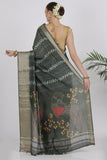 Olive Green Katan Silk Saree - Silk Mark Certified