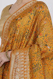 Golden Mustard Katan Silk Saree - Silk Mark Certified