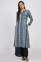 Blue Stripes Kurta