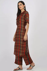 Multicolour Checks Kurta