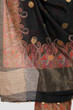 Coal Black Moonga Silk Saree - Silk Mark Certified