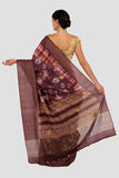 Burgundy Moonga Silk Saree - Silk Mark Certified